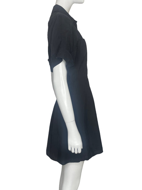 Vestido Zara Mangas Corta Negro - Talla XS