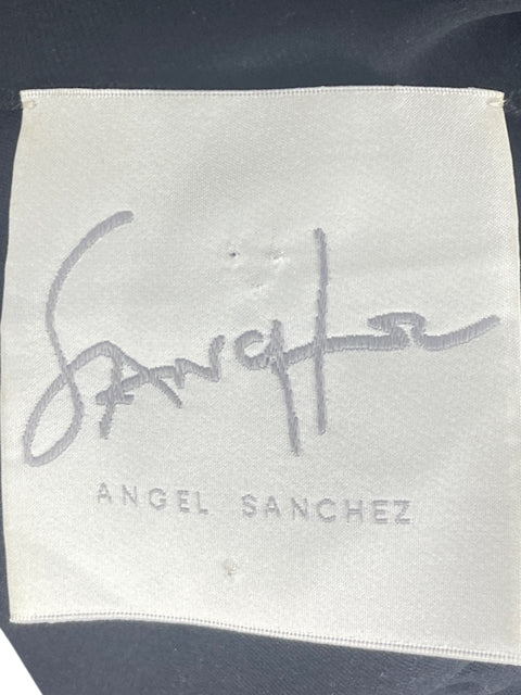 Vestido Angel Sanchez One Shoulder Negro-Talla 4