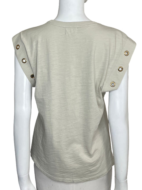 Top Nation Oran Grommet Muscle Tee Beige-Talla M