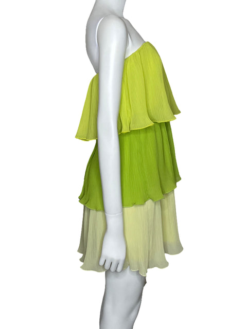 Vestido Strut & Bolt Vuelos Strapless Verde-Talla S