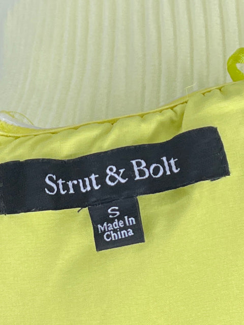 Vestido Strut & Bolt Vuelos Strapless Verde-Talla S