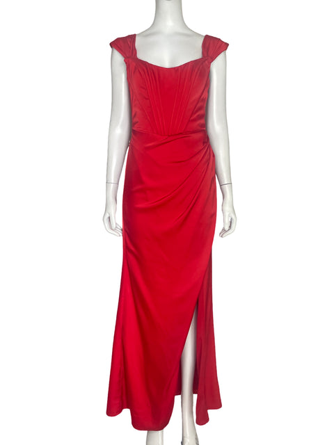 Vestido Cinderella Strapless Rojo - Talla 8