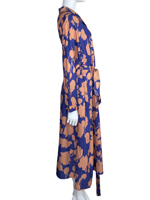 Vestido Tesoro TPS Floral Manga Larga Morado-Talla 5XL