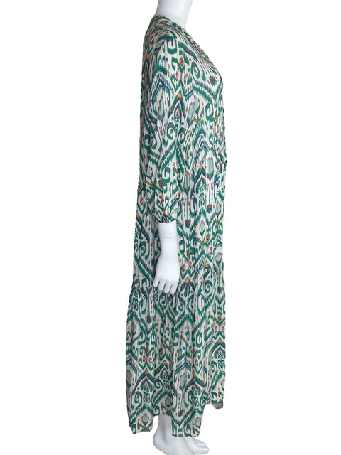 Vestido Zara Boho Media Manga Beige-Talla XXL