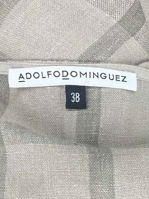 Vestido Adolfo Dominguez Cuadrado Verde-Talla 38