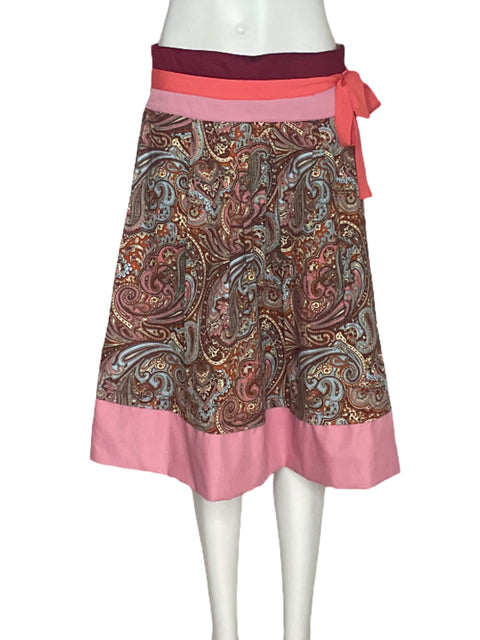 Falda Soltaire Estampado Marron-Talla S
