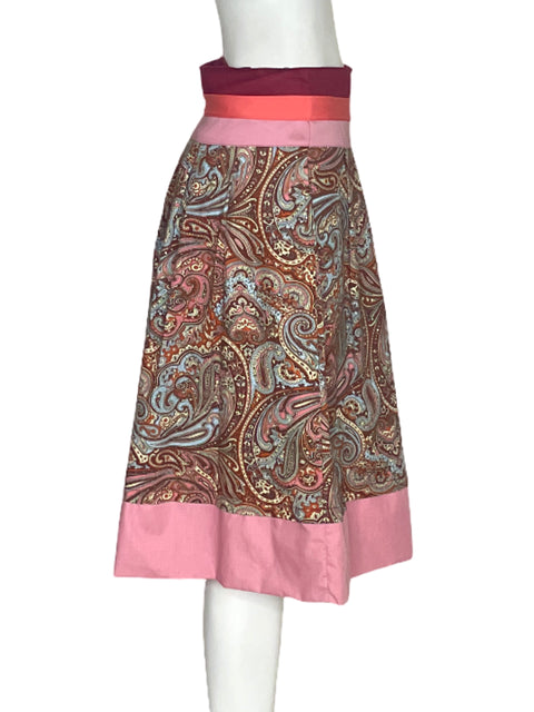 Falda Soltaire Estampado Marron-Talla S