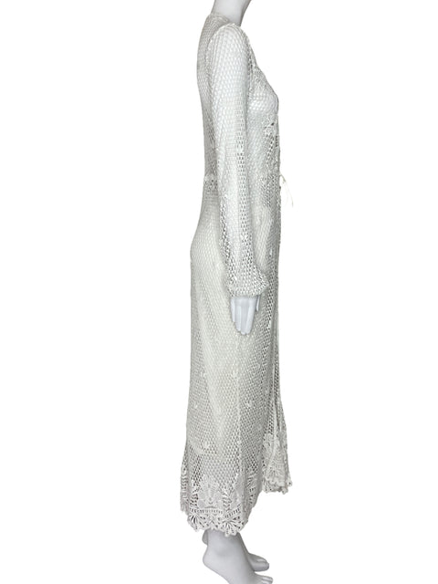 Salida de Baño Oysho Encaje Blanco-Talla S