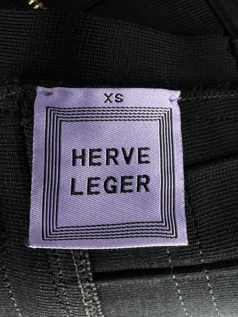 Falda Herve Leger Pencil Bandage Negro-Talla XS