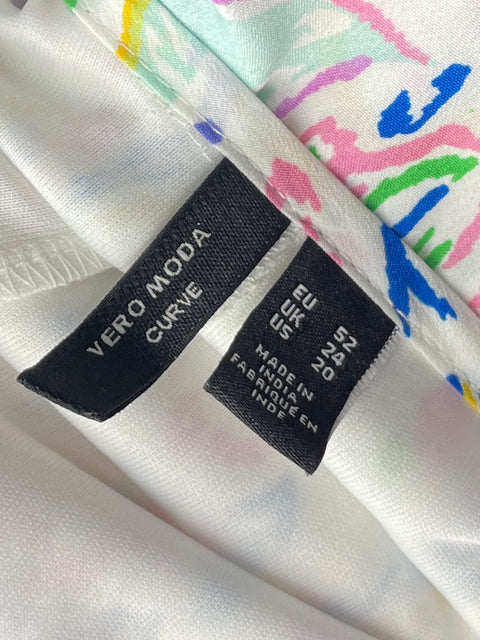 Vestido Vero Moda Print Vuelos Blanco-Talla 20