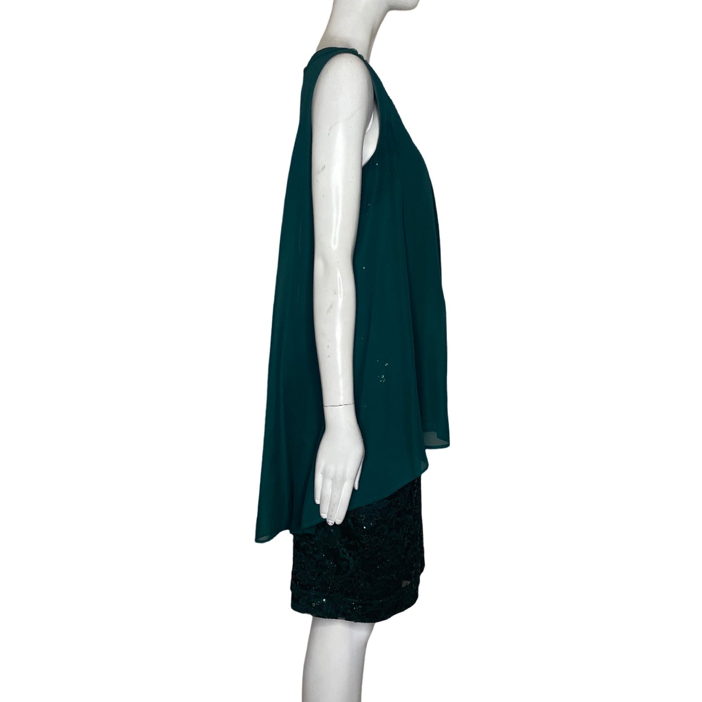 Vestido SD Collection Lentejuelas Verde-Talla 6