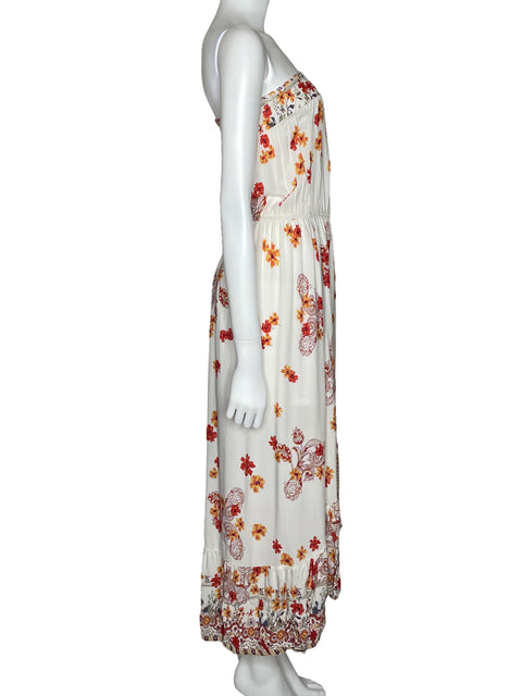 Vestido Becool Strapless Floral Blanco-Talla M