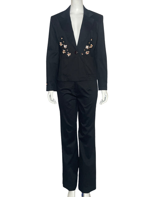 Set Serge Domain Blazer Abalorios Negro-Talla 40
