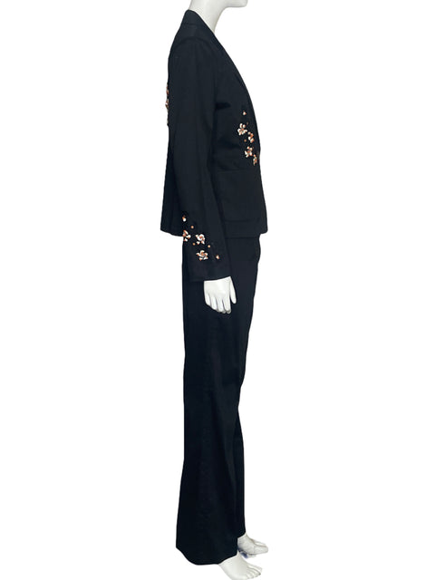 Set Serge Domain Blazer Abalorios Negro-Talla 40