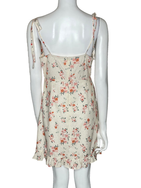 Vestido Tesoro TPS Mini Tirantes Beige-Talla L