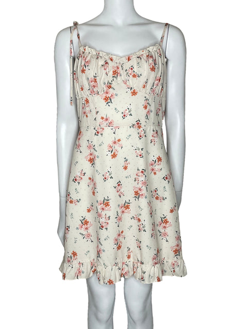 Vestido Tesoro TPS Mini Tirantes Beige-Talla L