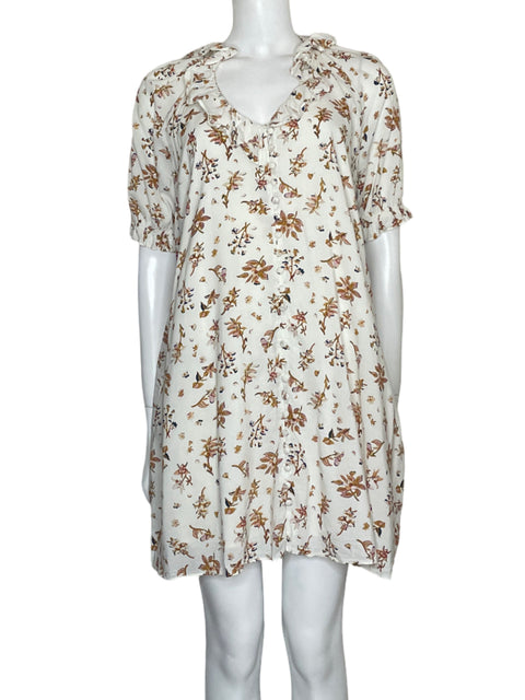 Vestido Madewell Mini Floral Blanco-Talla M