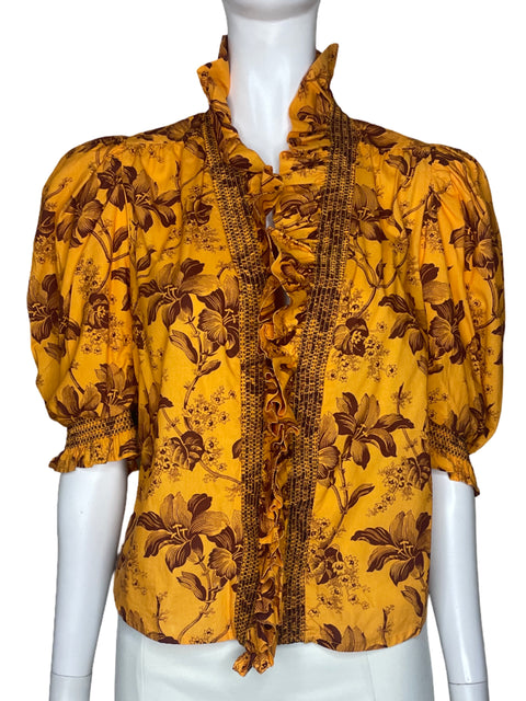 Blusa Love The Label Estampado Vuelo Amarillo-Talla S