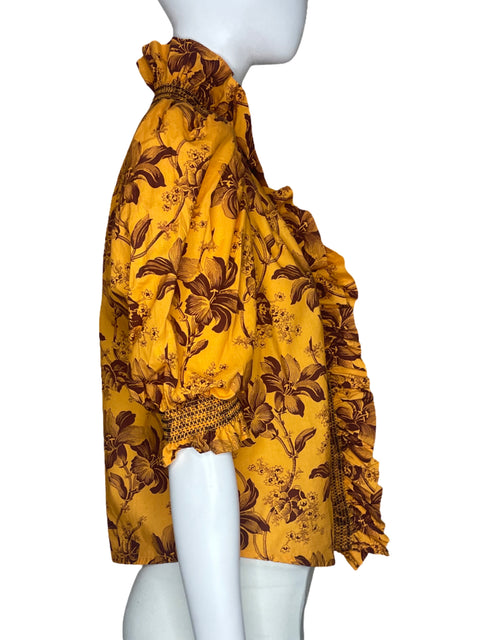 Blusa Love The Label Estampado Vuelo Amarillo-Talla S