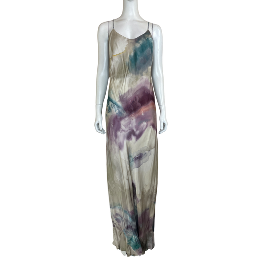 Vestido ZARA Maxi Tie Dye Morado - Talla L