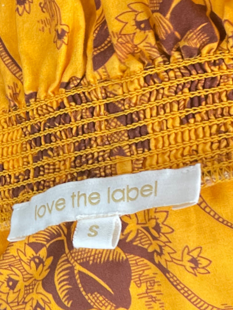 Blusa Love The Label Estampado Vuelo Amarillo-Talla S