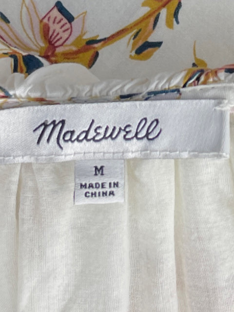 Vestido Madewell Mini Floral Blanco-Talla M