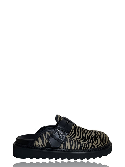 Calzado Zadig & Voltaire Leather Mules Zebra Print Negro-Talla 36