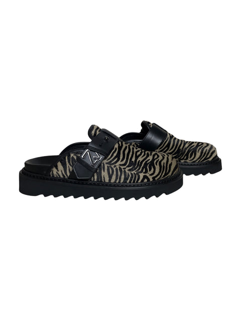 Calzado Zadig & Voltaire Leather Mules Zebra Print Negro-Talla 36