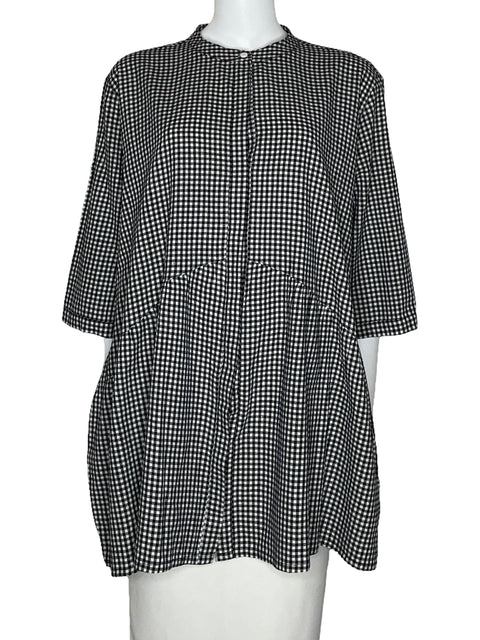 Camisa Mordenmiss Cuadros Blanco-Talla U