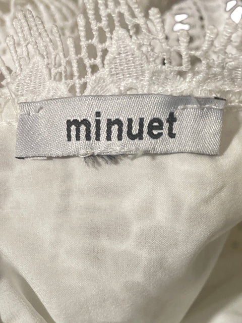 Vestido Minuet Encaje Flores Blanco-Talla S