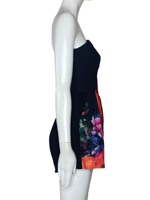 Romper Keepsake Rosas Strapless Negro-Talla S