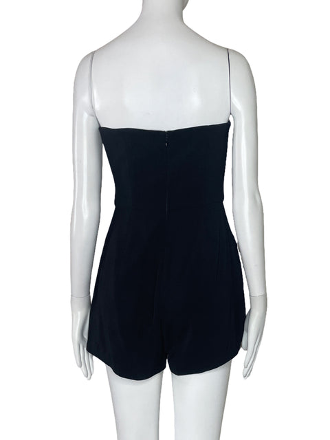 Romper Keepsake Rosas Strapless Negro-Talla S