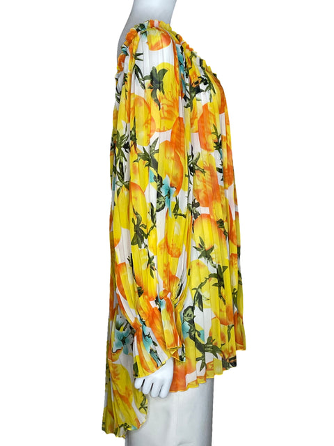 Blusa Kaktus Plisada Manga Larga Amarillo-Talla L