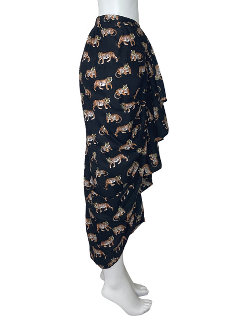 Falda Guadalupe Estampado Vuelo Negro-Talla S