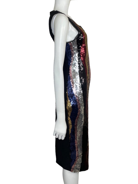 Vestido Rachel Roy Midi Lentejuelas Negro-Talla S