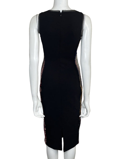 Vestido Rachel Roy Midi Lentejuelas Negro-Talla S