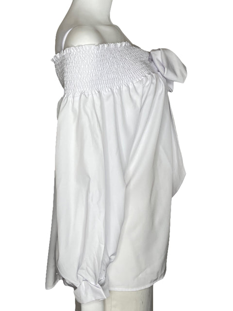 Blusa Tesoro TPS Stretch Media Manga Blanco-Talla 5XL