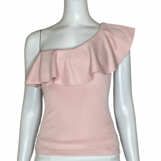 Blusa STUDIO F One Shoulder Vuelos Rosado - Talla S