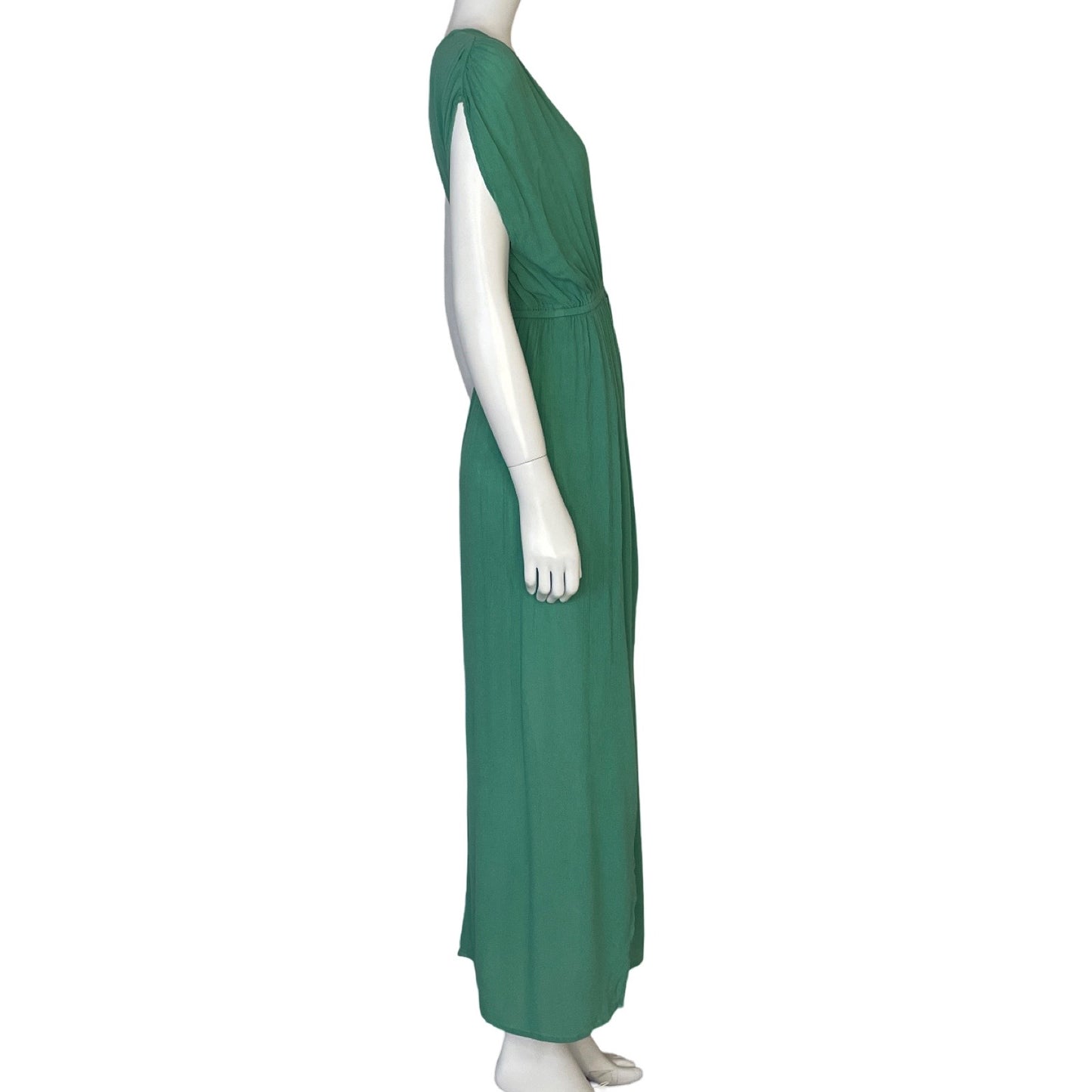 Vestido Elan Cuello V  Verde-Talla XS