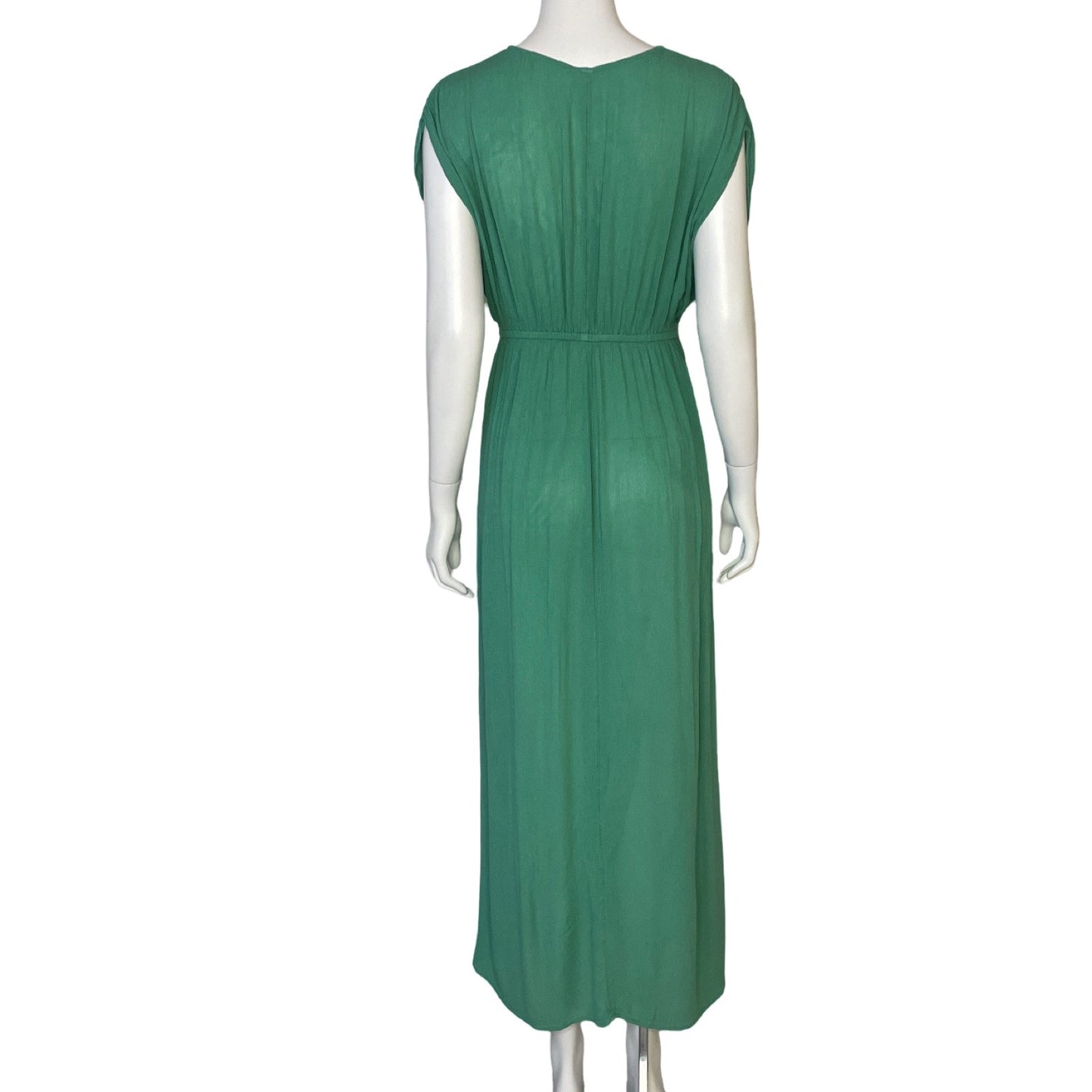 Vestido Elan Cuello V  Verde-Talla XS