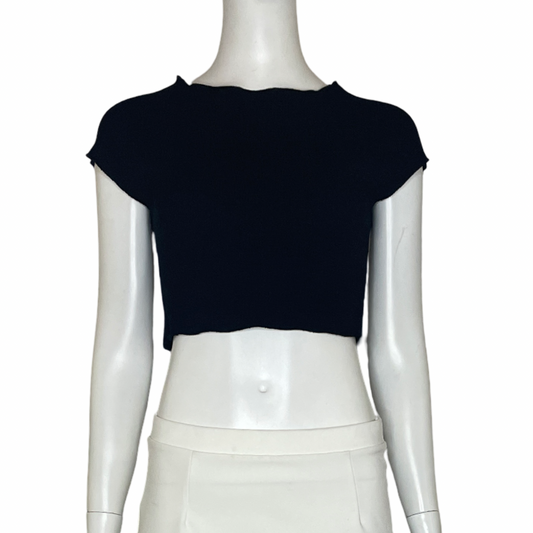 Top ZARA Cuello Redondo Sin Mangas Negro - Talla M