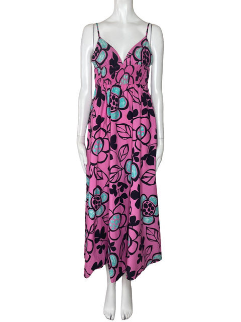 Vestido Zara Fruncido Tiras Rosado-Talla XS