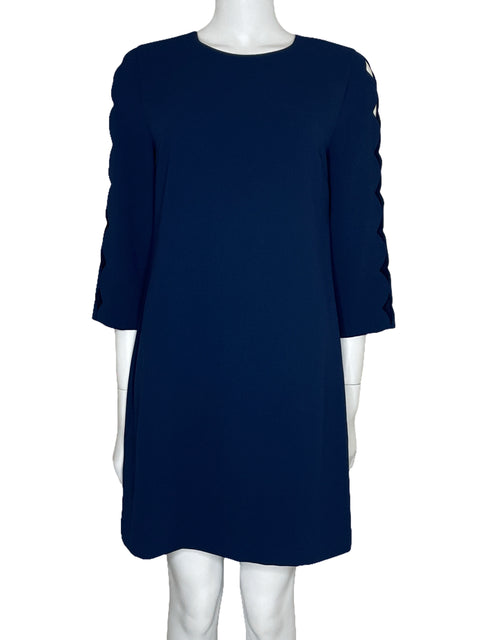 Vestido CeCe Mangas Festoneadas Azul-Talla 6