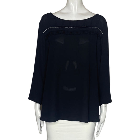Blusa Appraisal Cuello Redondo Negro-Talla L