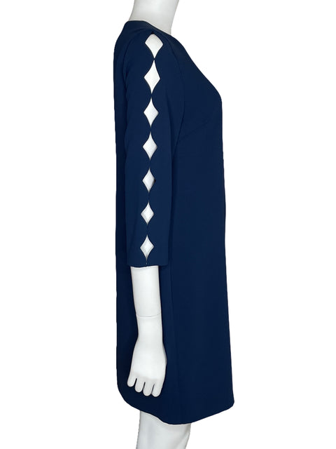Vestido CeCe Mangas Festoneadas Azul-Talla 6