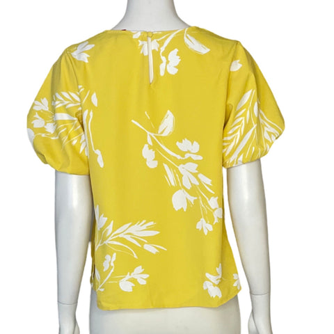 Blusa Vince Camuto Spring Floral Amarillo-Talla XS