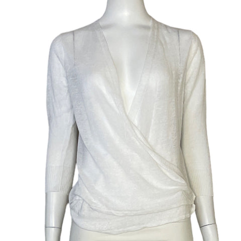 Blusa Nic+Zoe Cross Body Blanco-Talla XS