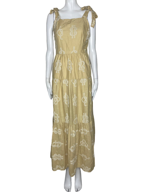 Vestido Padova Estampado Cordon Beige-Talla XS