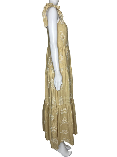 Vestido Padova Estampado Cordon Beige-Talla XS