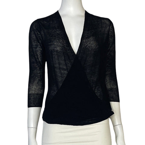 Blusa Nic+Zoe Cross Bodyy Negro-Talla XS